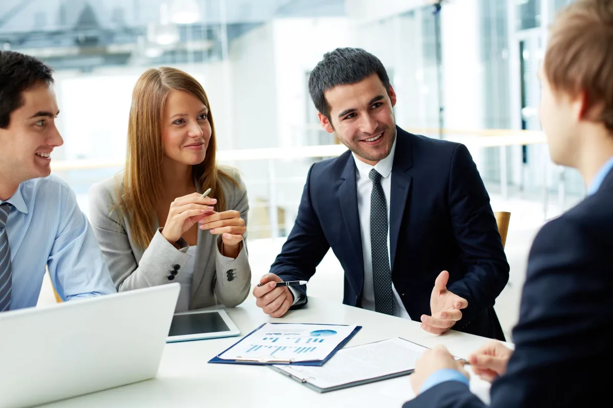 People in a business meeting